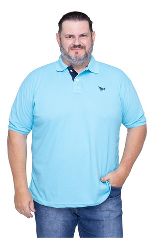 Kit 4 Camisa Polo Piquet Masculina  Plus Size G4 E G5 