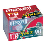 Cassette Maxell Ur-90 Normal Bias Pack De 5 Unidades