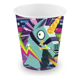 Vaso Cumpleaños Llama Fortnite X 6 Cotillón Activarte