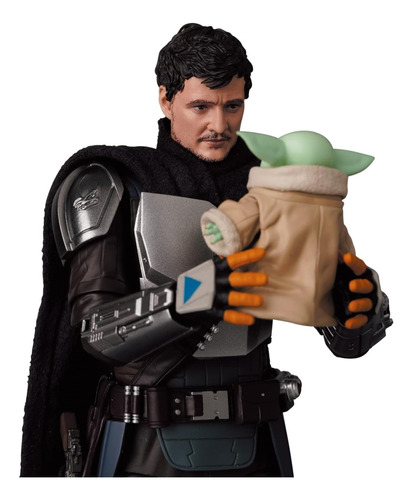 Mafex #200 The Mandalorian & Grogu (rostro Pedro Pascal)