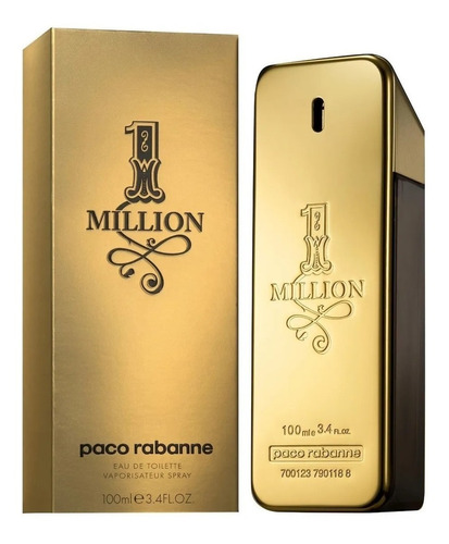 Perfume 1 One Million 100ml Paco Rabanne Original Afip Fact