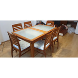 Mesa De Comedor Extensible Con 6 Sillas