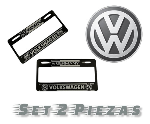 Porta Placas Volkswagen By Germany Auto Universal Kit 2 Par