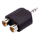 Plugue X Conector / Adaptador 2 Jack Rca - P2 Stereo Plug