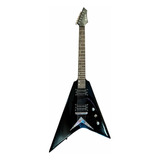 Guitarra Flying V Negra Con Funda