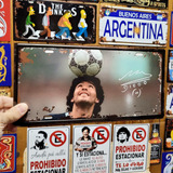 Cartel Chapa Diego Maradona Futbol Argentina Apto Exterior