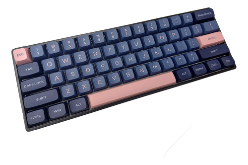 Teclado Mecánico Rgb Skyloong Gk61 Gat Red - Space Blue Pink