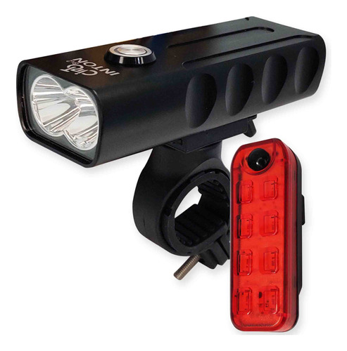 Farol Bike 1000 Lumes Led Cree Xml-t6 + Vista Traseiro Usb