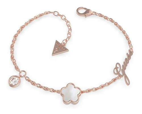 Pulsera Guess Sea Heart Talla L Color Oro Rosa Boleta