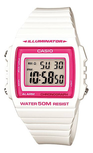 Reloj Mujer Vintage W-215h-7a2vdf Cronómetro De 1/100 Segundos  Alarma  Luz De Fondo Led  Resistencia Al Agua De Hasta 50 M
