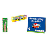 Set Artes Plasticas Dibujo Escolar Basico