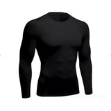 Camibuso Negro Unisex Licra Elástica Deportiva Manga Larga