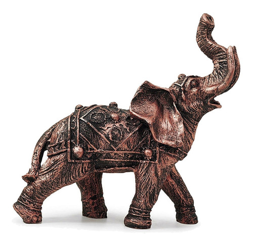 Elefante Indiano Escultura Resina Prata 23 Cm Decorativo