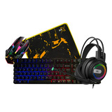 Kit Gamer Brx 4 Em 1 Mouse Teclado Mousepad E Headset Cb-059