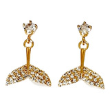 Aretes De Sirena Oro 18k Lam Y Brillantes