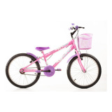 Bicicleta Infantil Aro 20 Feminina C/ac Rosa/violeta