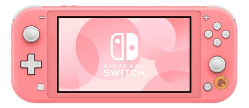 Consola Nintendo Switch Lite Isabelle Aloha Rosado + Juego A