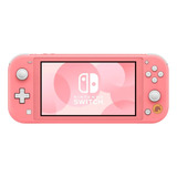 Consola Nintendo Switch Lite Isabelle Aloha Rosado + Juego A