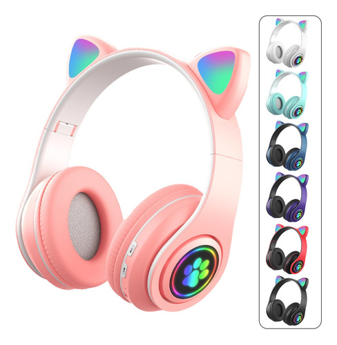 1pz Diadema Audifono Oreja De Gato Bluetooth Color Aleatorio