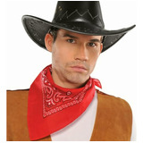 Amscan Disfraz De Alta Riding Cowboy Bandana, Rojo