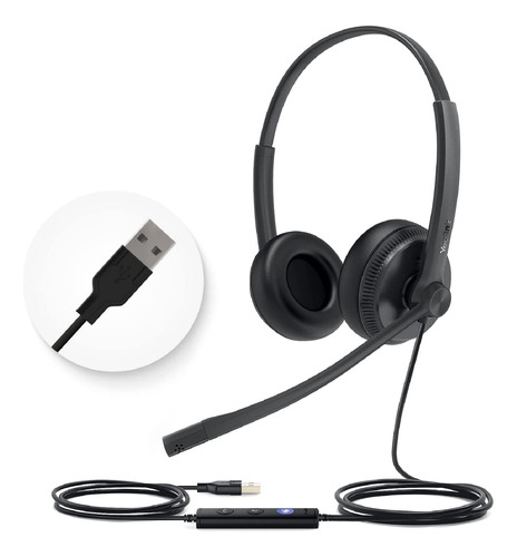 Yealink Uh34 - Auriculares Con Cable Usb Con Microfono, Auri