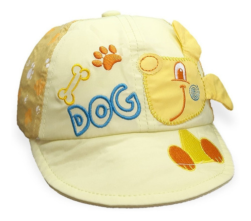 Gorrito Bebe Beba Verano Bordada Y Estampada Dibujo Perro