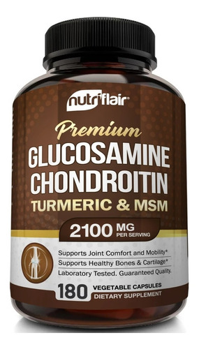Glucosamina+condroitina+curcuma Y+ -8 En 1 -180u 2100mg Plus