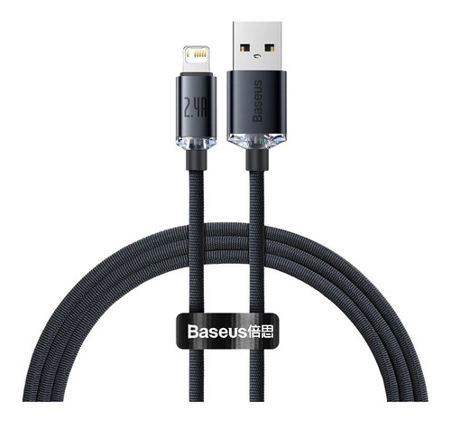 Cable De Carga Baseus Lightning Para iPhone Crystal Premium