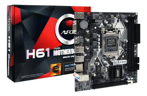 Placa Mãe Afox Ih61-ma2-v2 Ddr3 Lga1155 Intel H61 16gb