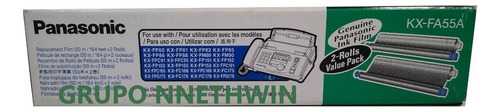 Caja Con 2 Rollos Para Fax, Original Panasonic, Mod Kx-fa55a