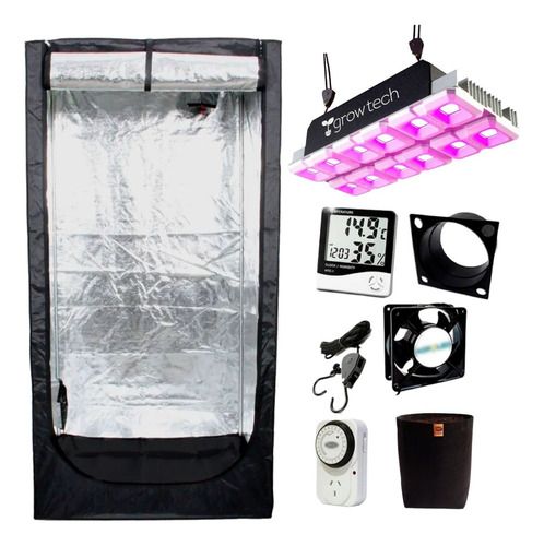 Combo Full Kit Indoor Led Carpa 120x120 + Led 600w Completo