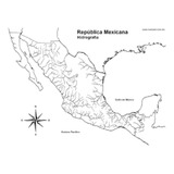 Mapa Republica Mexicana Hidrografia Sin Nombres