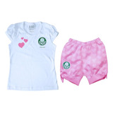 Conjunto Infantil Feminino Palmeiras 