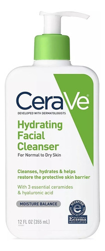 Cerave Limpiador Facial Hidratante Piel Normal A Seca 355ml