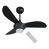 Ventilador De Teto Ventisol Wind Inverter Black Led Control Bivolt