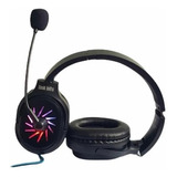 Diadema Audifono Gamer Con Luz Rgb Adg-06 Color Negro