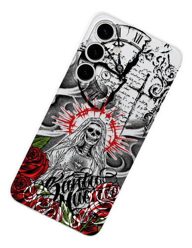 Funda Para Samsung Galaxy La Santa Muerte Festejo 15 De Agosto Case Antigolpes