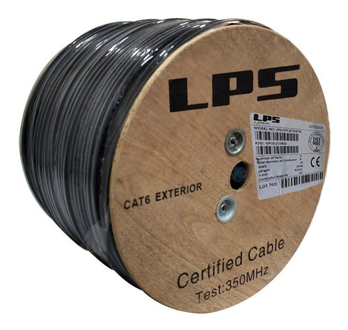 Cable De Red Utp Cctv Categoria 6e Exterior Carreta 305 Mts 