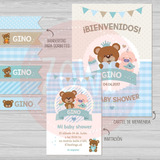 Kit Imprimible Ositos - Baby Shower - Zowi Imprimibles