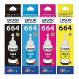 Tintas Epson T664 Pack 4 Color 70 Ml 