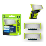 One Blade Refil 2 Laminas Para Barbeador Eletrico Philips