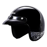 Casco Abierto Vertigo Basic Negro Cafe Racer Bobbe