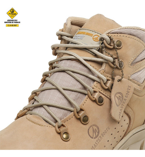 Bota Coturno Arizon Max Master Boots Em Couro Com C.a