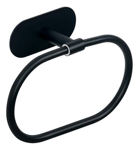 Toallero Autoadhesivo Para Baño Acero Inoxidable Negro Mate