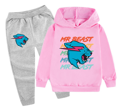 Manga Larga Mr Beast Lightning Cat For Niños [s]