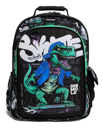 Mochila Espalda Chimola Escolar De 16 Pulgadas Dino Bt96 Diseño De La Tela Poliéster