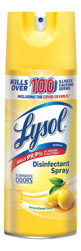 Lysol - Espray Desinfectante, Brisa De Limn, 12.5 Onzas