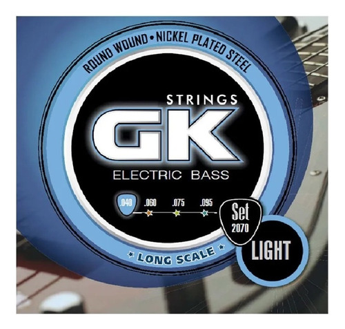 Encordado Bajo 4 Cuerdas 040-95 Gk 2070 Escala Larga Light