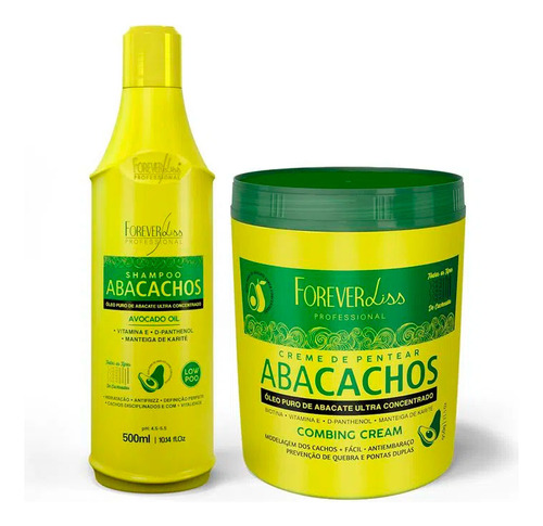 Kit Shampoo E Creme De Pentear Abacachos Forever Liss