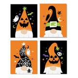 Big Dot Of Halloween Gnomes - Arte De Pared De Papel De Lino